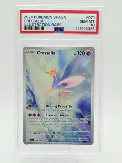 2024 POKEMON SHROUDED FABLE - SFA EN #071/064 CRESSELIA ILLUSTRATION RARE PSA 10 - Image 1