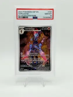 2024 POKEMON SSP EN-SURGING SPARKS ILLUSTRATION RARE #197 CERULEDGE PSA 10 - Image 1