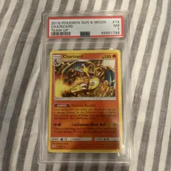 2019 Pokemon Sun And Moon Charizard Team Up Psa Seven - Image 1