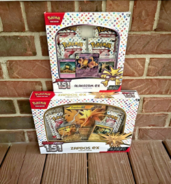 NEW-Pokemon TCG: Scarlet & Violet 151 Zapdos & Alakazam EX Collection Boxes🔥 - Image 1