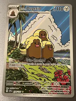 Alolan Dugtrio 208/191 Surging Sparks Illustration Rare Full Art Pokemon - Image 1