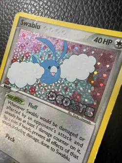 # Swablu 79/107 Stamped Deoxys Reverse Holo Pokemon Vintage 2005 Stamped MP-LP - Image 2