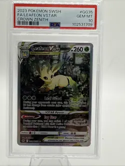 Pokemon TCG Leafeon VSTAR GG35/GG70 Crown Zenith Ultra Rare - PSA 10 GEM MINT - Image 1