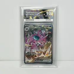 Pokemon TCG Team Rockets Nidoking EX Destined Rivals 233/182 ACE 10 Gem Mint - Image 1