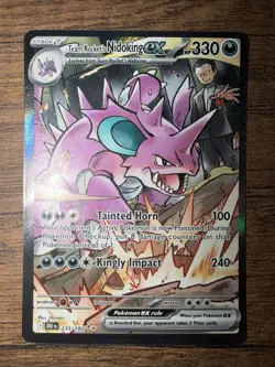 Pokemon TCG Team Rockets Nidoking EX Card 233/182 Sir Destined Rivals - Image 1