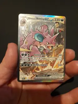 Pokemon TCG Team Rockets Nidoking EX Card 233/182 Sir Destined Rivals - Image 1