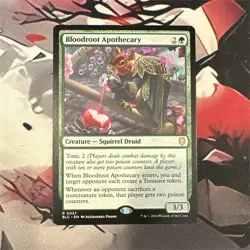 Wizards of the Coast MTG Bloodroot Apothecary 0027 Bloomburrow Cmdr Rare Green - Image 1