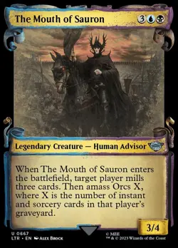The Mouth of Sauron - Foil - Showcase Scrolls Light Play, English Magic the Gath - Image 1