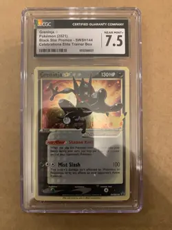 Pokemon Greninja Gold Star SWSH144 Celebrations Black Star Promo CGC 7.5 - Image 1