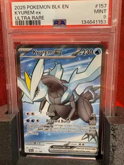 2025 Pokemon SV Black Bolt Kyurem ex Ultra Rare #157/086 PSA 9 - Image 1