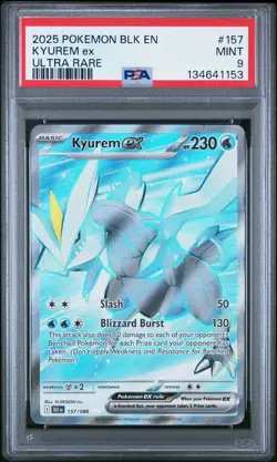 2025 Pokemon SV Black Bolt Kyurem ex Ultra Rare #157/086 PSA 9 - Image 2