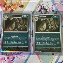Pokemon TCG Umbreon Holo & Reverse Holo Prismatic Evolutions NM 033/131 Rare - Image 1