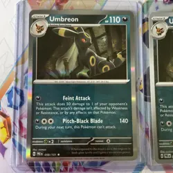 Pokemon TCG Umbreon Holo & Reverse Holo Prismatic Evolutions NM 033/131 Rare - Image 3