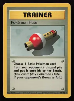 Pokemon Flute Uncommon Base Set 086/102 LP (2D) - Image 1