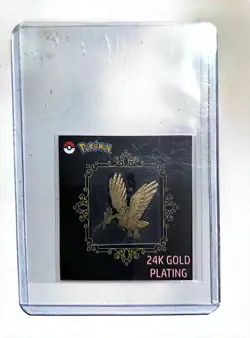 Fearow 24k Gold Plated Sticker Korean Striking Candy Pokemon NM - Image 3
