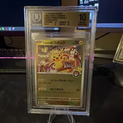 BGS 10 PRISTINE GOLD Tohoku's Pikachu 260/SV-P Sv-P Pokemon Japanese 2025 Promo - Image 1