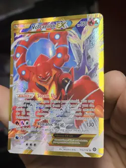 Pokemon TCG Volcanion EX (Secret) 115/114 XY - Steam Siege Holo Heavily Played - Image 2