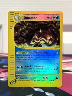 Omastar 23/144 Skyridge Reverse Holo Foil Rare E Reader 2003 Pokemon NM - Image 1