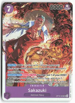 Sakazuki OP16-065 SR The Time of Battle One Piece Card - Image 2