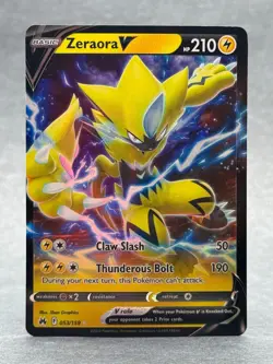 Pokemon - 053/159 Zeraora V SWSH Crown Zenith Ultra Rare Holo NM TCG - Image 1