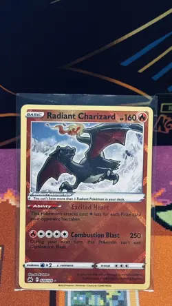 Pokemon TCG Radiant Charizard Crown Zenith 020/159 - Holo Radiant Rare - NM - Image 1