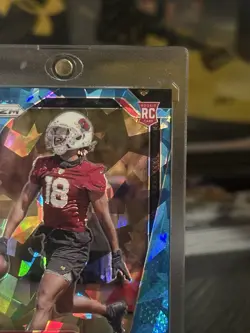 2024 Panini Prizm Marvin Harrison Jr. Blue Ice Prizm /99 #375 (RC) Cardinals - Image 4