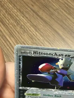 Pokemon Rocket's Hitmonchan ex 98/109 Team Rocket Returns Holo Swirl LP - Image 4