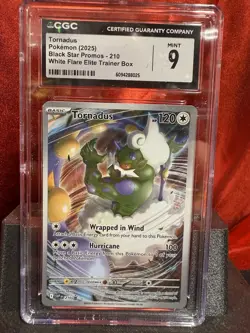 2025 Pokemon Tornadus Black Star Promo 210 CGC 9 Mint - Image 1