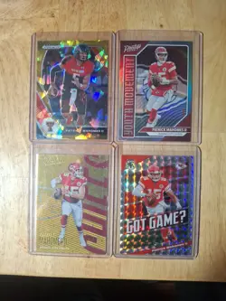 4 Card Lot Mahomes 2020 Mosaic 21 Prizm Draft 2nd Year Absolute 23 Prestige!! - Image 1