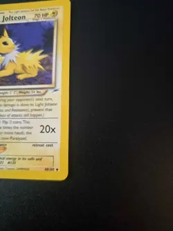 Light Jolteon 1st Edition 48/105 Neo Destiny Pokemon Excellent Condition - Image 3