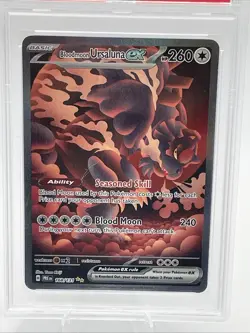 2025 POKEMON PRE EN-PRISMATIC EVOLUTIONS #168 BLOODMOON URSALUNA EX PSA 10 - Image 2