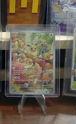 Pokemon Twilight Masquerade Eevee Illustration Card 188/167 Rare - Image 3