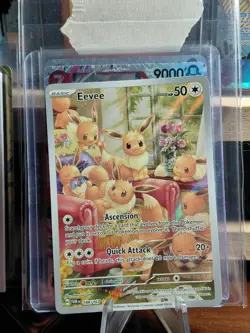 Pokemon Twilight Masquerade Eevee Illustration Card 188/167 Rare - Image 4