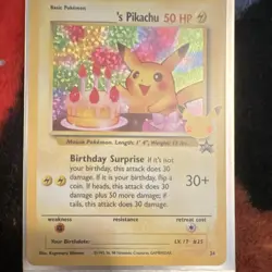 _____'s Pikachu 24 Wotc Promo Holo Pokemon TCG Card English HP 50 - Image 2