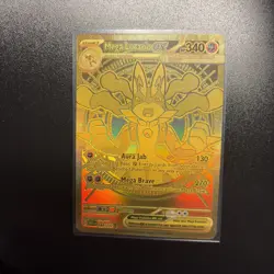 Mega Lucario EX 188/132 Mega Hyper Rare Gold Card English Edition - Image 1