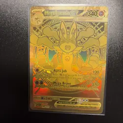 Mega Lucario EX 188/132 Mega Hyper Rare Gold Card English Edition - Image 2