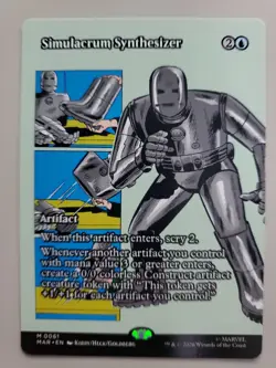 MTG Simulacrum Synthesizer Marvel Universe Eternal-Legal Borderless Mythic - Image 1