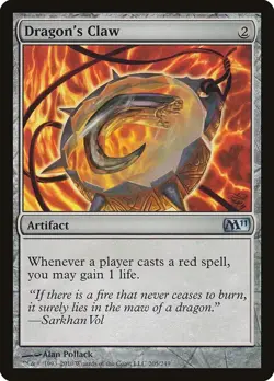 DRAGON'S CLAW M11 Magic 2011 MTG Artifact Unc - Image 1