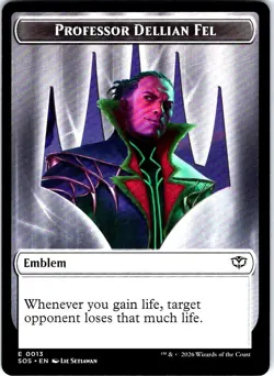 emblem Professor Dellian Fel // Pest Double-Sided Token Secrets of Strixhaven - Image 2