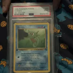 Pokemon TCG PSA 9 1999 Fossil 1st Edition Horsea 49/62 Regular ENG - Image 1