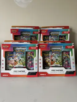 x4 Series 2 Pokemon TCG: First Partner Illustration Collection Box Sealed - Image 1