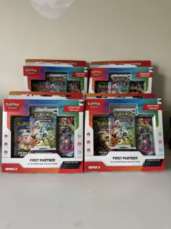 x4 Series 2 Pokemon TCG: First Partner Illustration Collection Box Sealed - Image 3