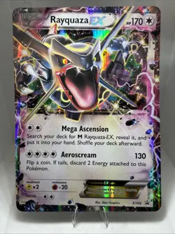 Pokemon Shiny Rayquaza EX - XY69 SM Black Star Promo (Jumbo/Oversized Size) NM - Image 1