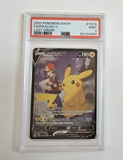 Pokemon TCG Pikachu V Lost Origin TG16/TG30 PSA9 - Image 2