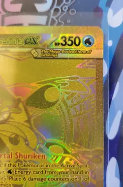 💧Me04⚡Hyper Rare Mega Gold Greninja 122 Pokemon TCG ⚡Choas Rising Holo - Image 4