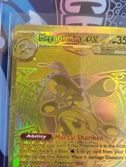 💧Me04⚡Hyper Rare Mega Gold Greninja 122 Pokemon TCG ⚡Choas Rising Holo - Image 5