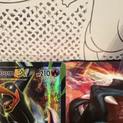 Pokemon TCG M Houndoom EX Ultra Rare Full Art 154/162 Breakthrough - Image 2