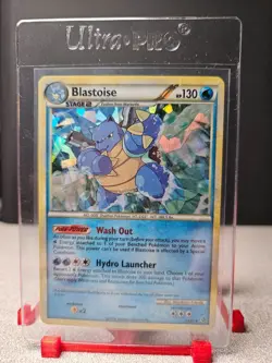 Pokemon TCG Blastoise 13/95 HGSS Unleashed Cracked Ice Holo Nm - Image 1