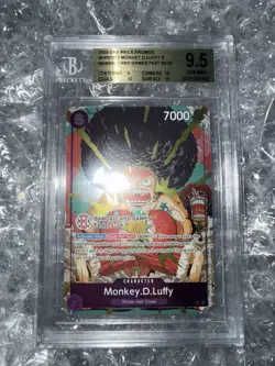 One Piece Afro Luffy OP07-073 Promo One Piece Bandai Card Fest 25-26 ENGLISH BGS - Image 1