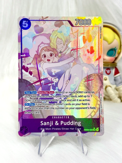 Sanji and Pudding EB02-035 SR (Alt Art) Anime 25th Anniversary One Piece Card - Image 1